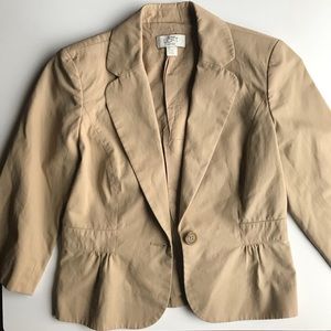 Ann Taylor LOFT Tan Blazer Jacket